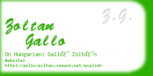 zoltan gallo business card